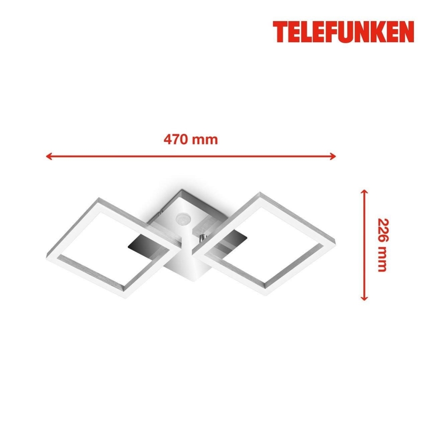 Telefunken 318508TF - LED taklampa med sensor FRAME LED/12W/230V 3000K matt krom