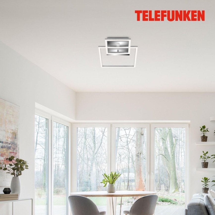 Telefunken 318608TF - LED taklampa med sensor FRAME LED/17W/230V 3000K matt krom