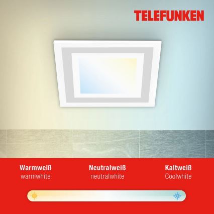 Telefunken 318706TF - Dimbar LED RGBW-panel LED/18W/230V 3000-6500K + fjärrkontroll