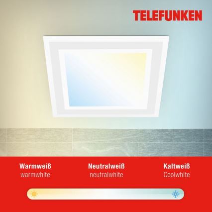Telefunken 318806TF - LED RGBW Dimbar taklampa LED/24W/230V 3000-6500K + fjärrkontroll