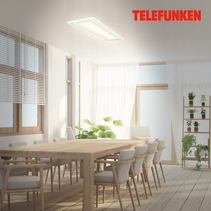 Telefunken 318906TF - LED RGBW dimbart takarmatur LED/24W/230V 3000-6500K 25x100 cm + fjärrkontroll
