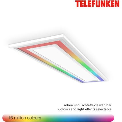 Telefunken 318906TF - LED RGBW dimbart takarmatur LED/24W/230V 3000-6500K 25x100 cm + fjärrkontroll
