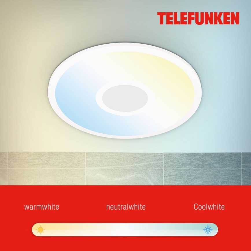 Telefunken 319306TF - LED RGBW Ljusreglerad belysning LED/22W/230V 2700-6500K + fjärrkontroll