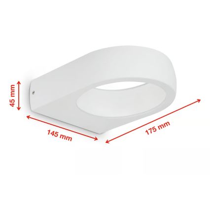 Telefunken 320206TF - LED utomhusväggarmatur LED/7,5W/230V IP44 vit