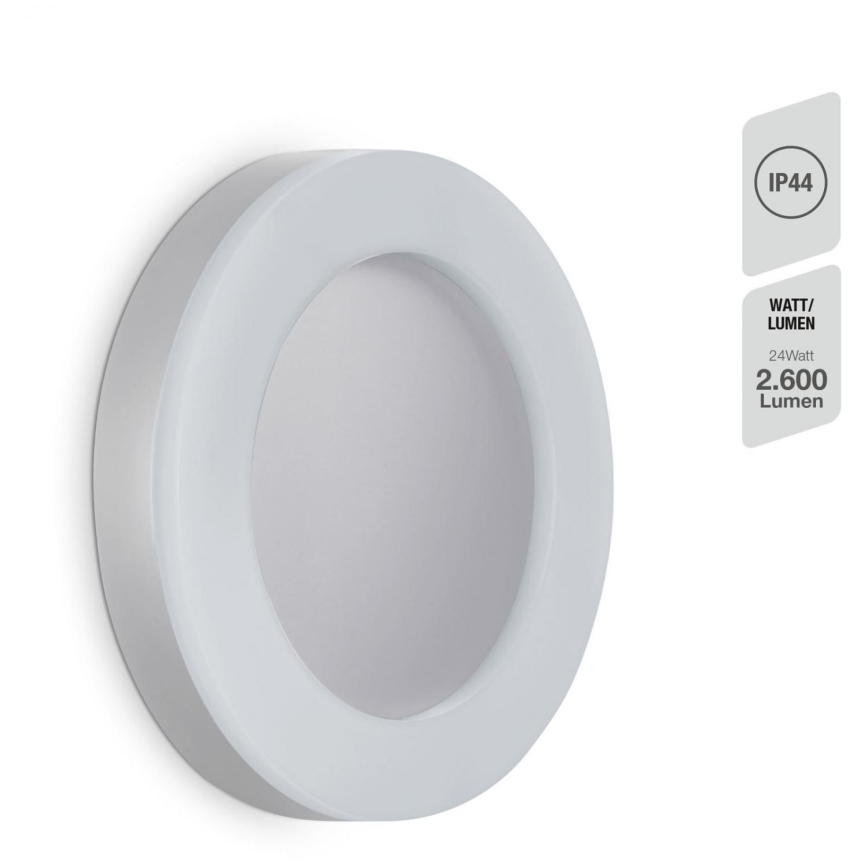 Telefunken 320904TF - LED vägglampa för utomhusbruk LED/24W/230V IP44 vit