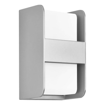 Telefunken 321004TF - Vägglampa för utomhusbruk 1xE27/12W/230V IP44 silver