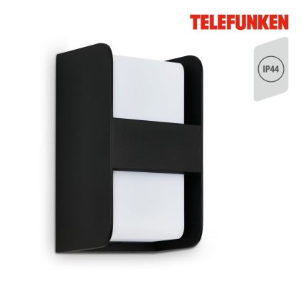 Telefunken 321005TF - Vägglampa för utomhusbruk 1xE27/12W/230V IP44 svart