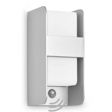 Telefunken 321104TF - Utomhus vägglampa med sensor 1xE27/12W/230V IP44 vit