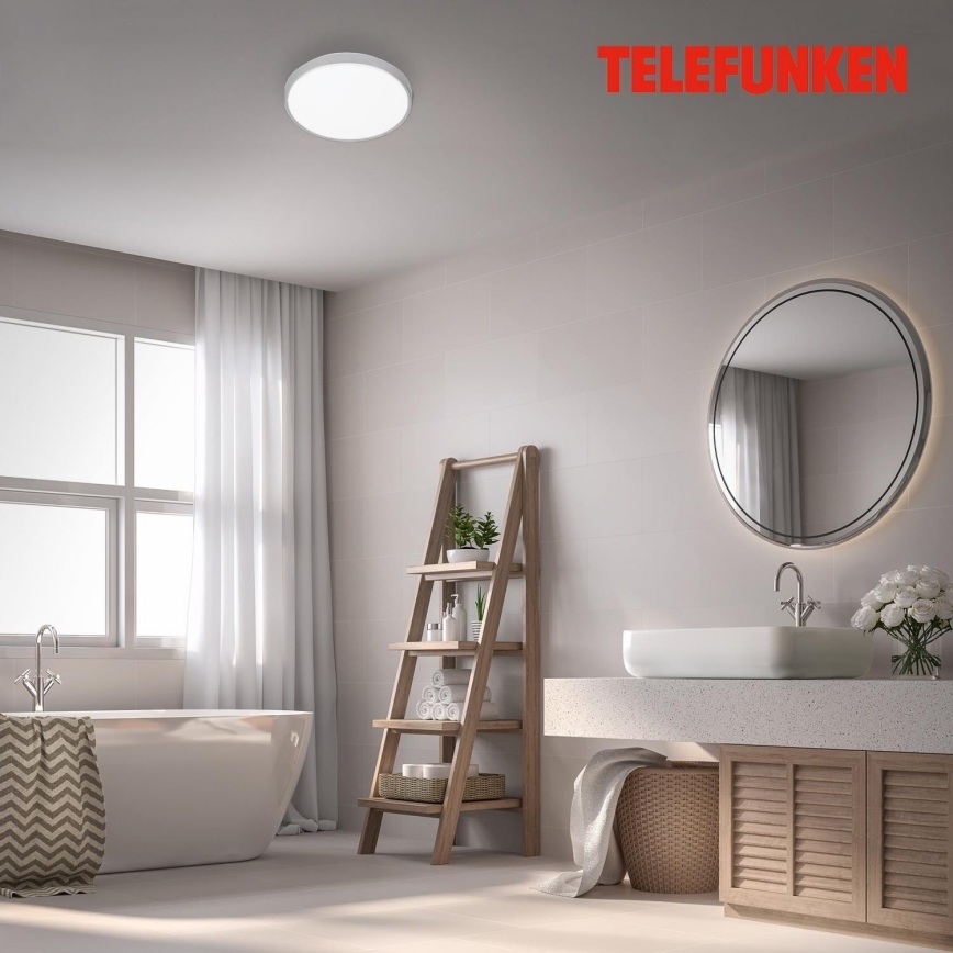 Telefunken 601604TF - LED taklampa för badrum med sensor LED/12W/230V IP44 diameter 29 cm
