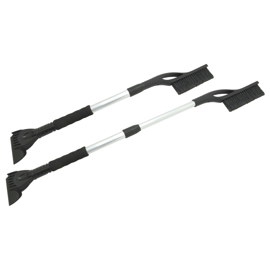 Telescopic car scraper with broom 100 cm svart/silver