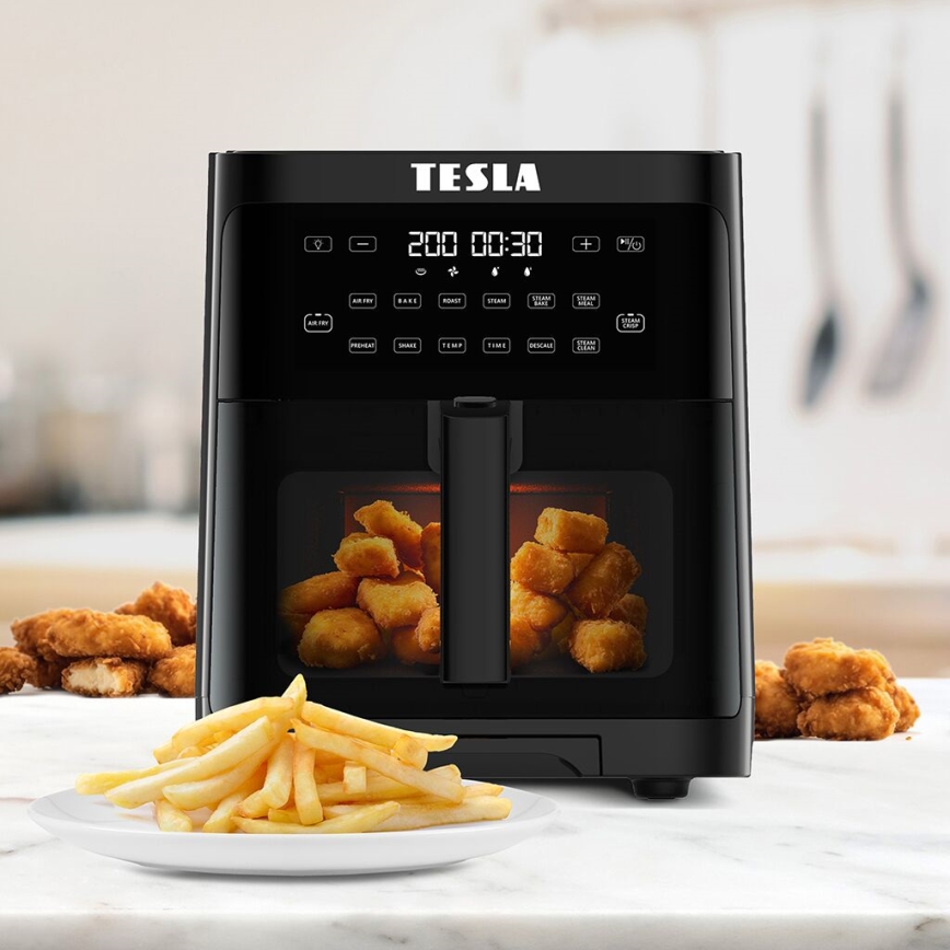 TESLA Electronics AirCook - Multifunktionell ång- och varmluftsfritera 5 l 1500W/230V