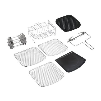 TESLA Electronics AirCook - Multifunktionell digital varmluftsfritös 11 l 2000W/230V