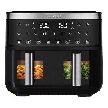 TESLA Electronics AirCook - Multifunktionell dubbel digital varmluftsfritös 7,6 l 2850W/230V