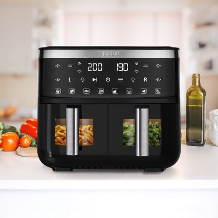 TESLA Electronics AirCook - Multifunktionell dubbel digital varmluftsfritös 7,6 l 2850W/230V