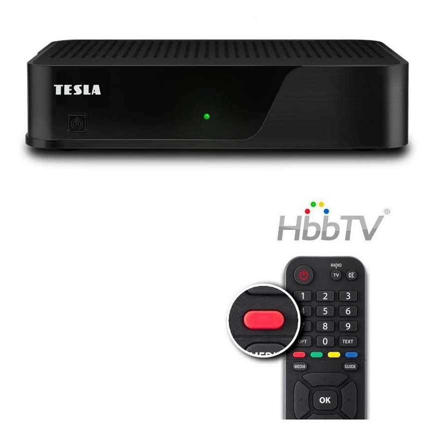 TESLA Electronics - DVB-T2 H.265 (HEVC) Mottagare 12V + fjärrkontroll