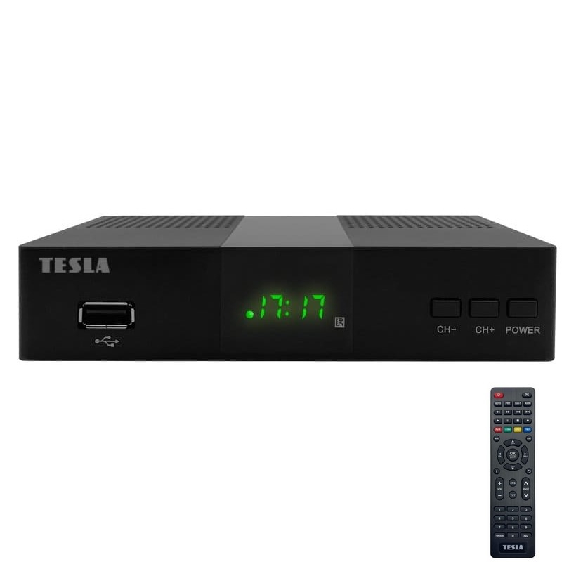 TESLA Electronics - DVB-T2 H.265 (HEVC) Mottagare 2xAAA + fjärrkontroll