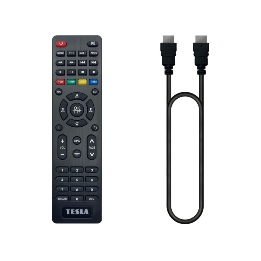 TESLA Electronics - DVB-T2 H.265 (HEVC) Mottagare 2xAAA + fjärrkontroll