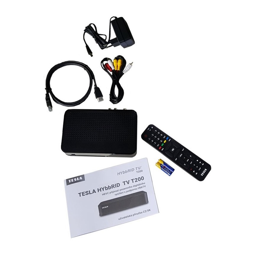 TESLA Electronics - DVB-T2 H.265 (HEVC) mottagare med HbbTV 12V + fjärrkontroll