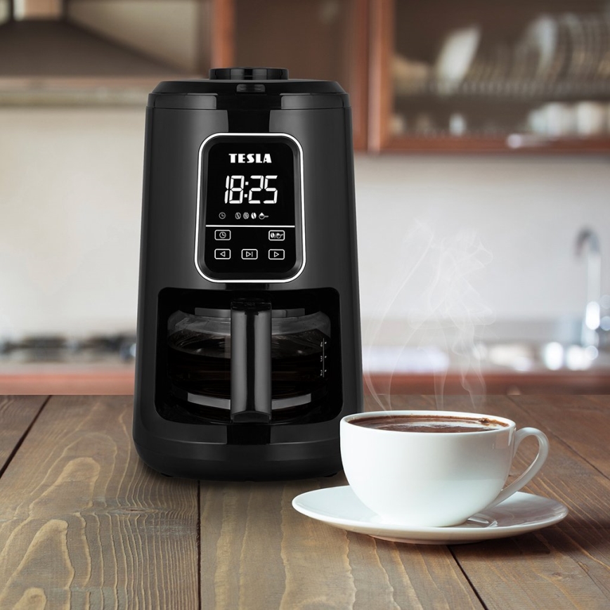 TESLA Electronics - Kaffemaskin med kvarn 2i1 900W/230V