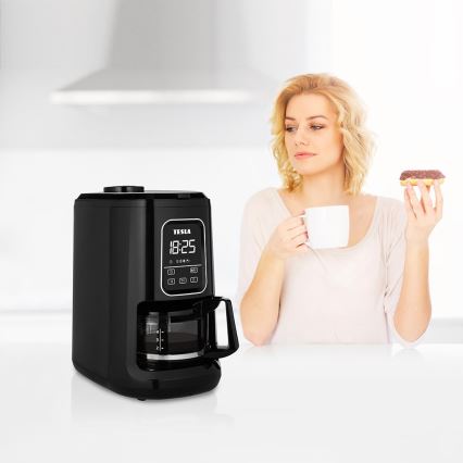 TESLA Electronics - Kaffemaskin med kvarn 2i1 900W/230V