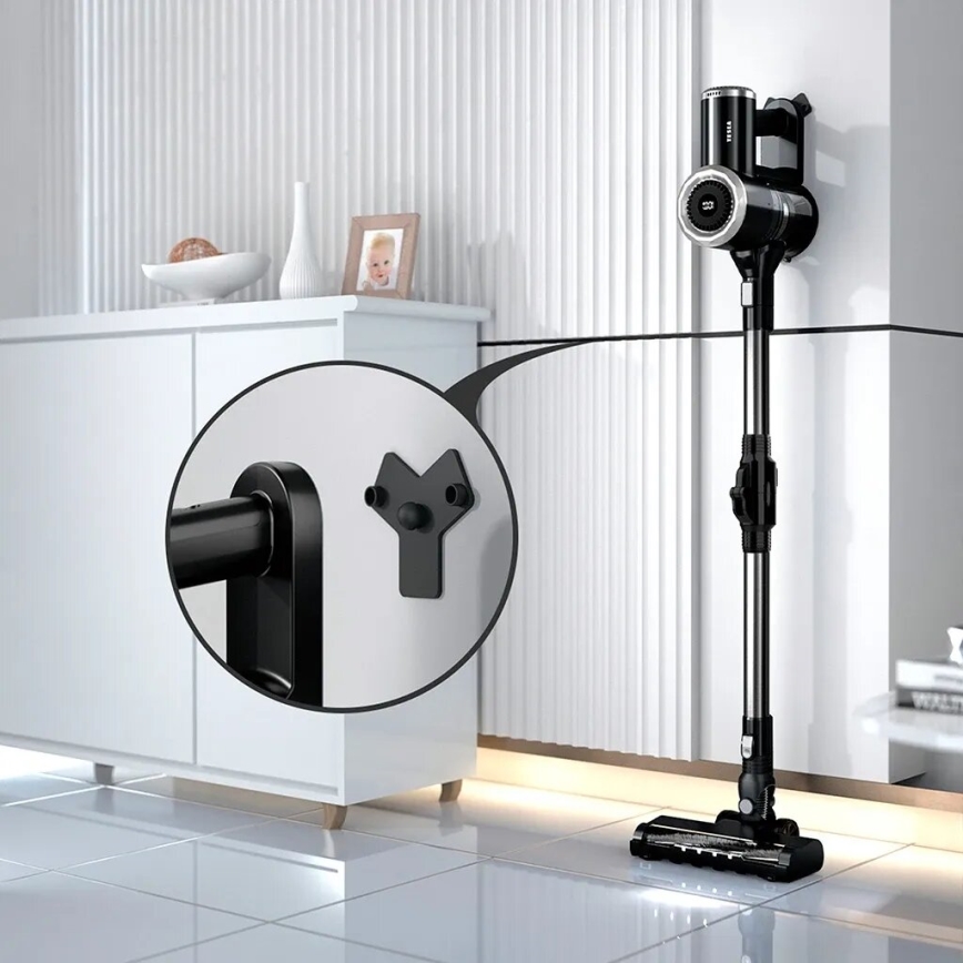 TESLA Electronics PureStar - Flexibel sladdlös skaftdammsugare 2i1 150W/2200 mAh svart