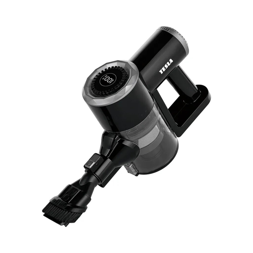 TESLA Electronics PureStar - Flexibel sladdlös skaftdammsugare 2i1 150W/2200 mAh svart