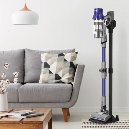 TESLA Electronics PureStar - Flexibel sladdlös skaftdammsugare 2i1 250W/2200 mAh grå/lila