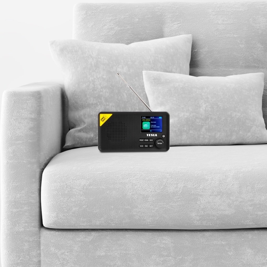 TESLA Electronics - Radio DAB+ FM 5W/1800 mAh svart