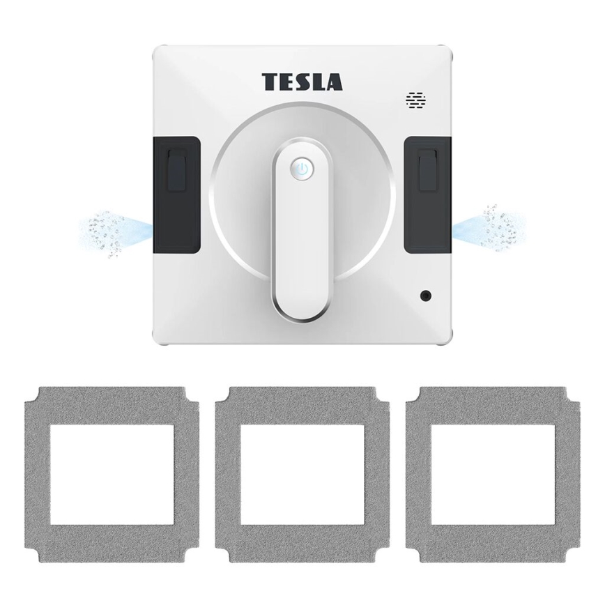 TESLA Electronics RoboStar - Smart fönsterputs med dubbel vattenspray 72W/230V/500 mAh Wi-Fi + fjärrkontroll