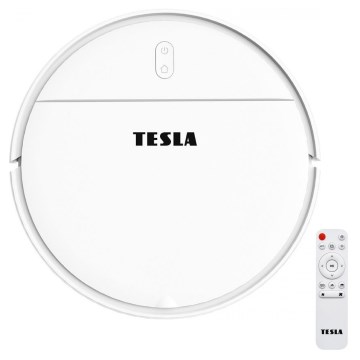 TESLA Electronics RoboStar - Smart robotdammsugare 2-i-1 2500 mAh Wi-Fi Tuya vit + fjärrkontroll