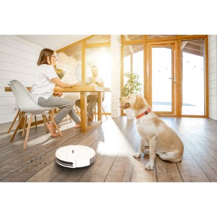 TESLA Electronics RoboStar - Smart robotdammsugare 2i1 2500 mAh Wi-Fi Tuya vit + fjärrkontroll