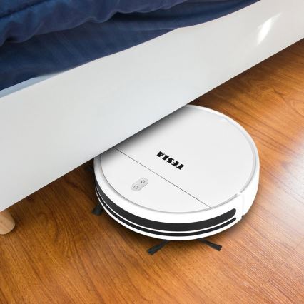 TESLA Electronics RoboStar - Smart robotdammsugare 2i1 2500 mAh Wi-Fi Tuya vit + fjärrkontroll