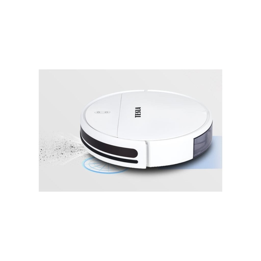 TESLA Electronics RoboStar - Smart robotdammsugare 2i1 2500 mAh Wi-Fi Tuya vit + fjärrkontroll
