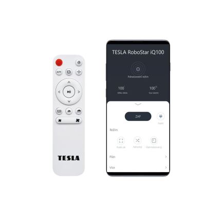 TESLA Electronics RoboStar - Smart robotdammsugare 2i1 2500 mAh Wi-Fi Tuya vit + fjärrkontroll