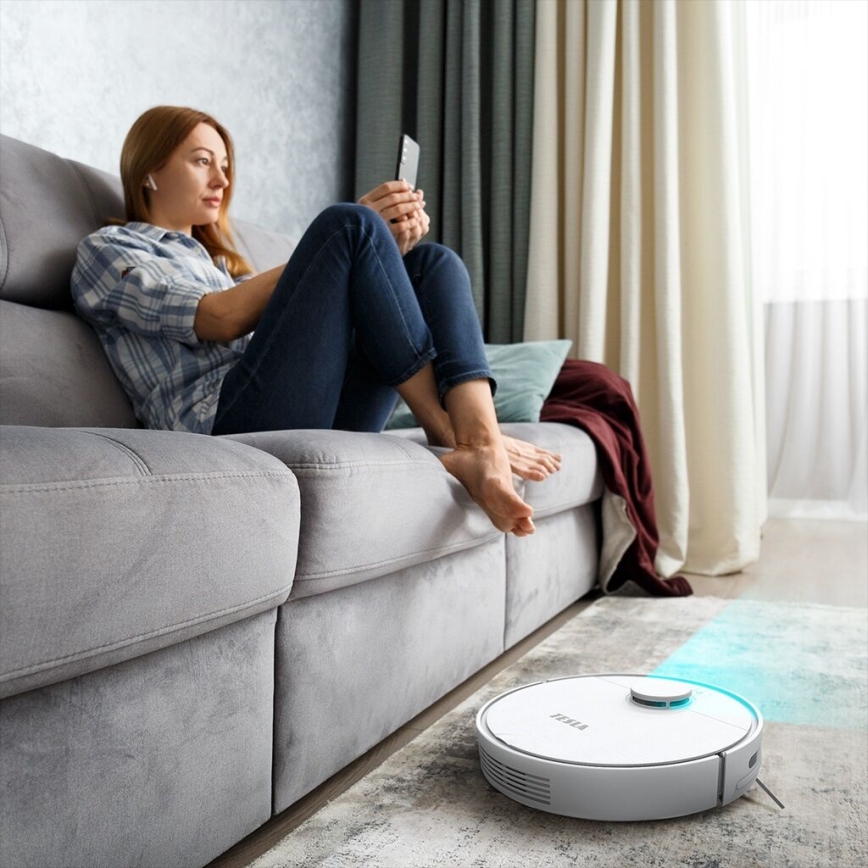 TESLA Electronics RoboStar - Smart robotdammsugare 2i1 2550 mAh Wi-Fi vit