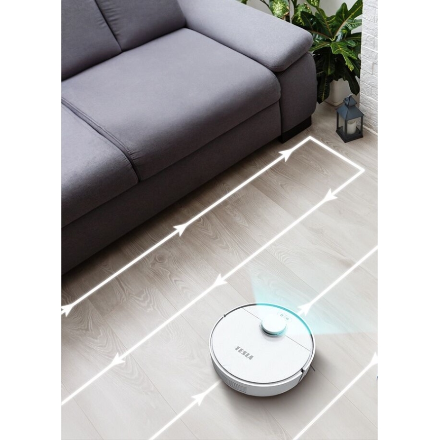 TESLA Electronics RoboStar - Smart robotdammsugare 2i1 2550 mAh Wi-Fi vit