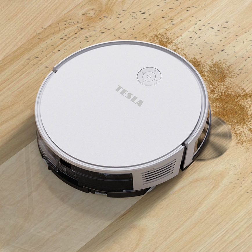 TESLA Electronics RoboStar - Smart robotdammsugare 2i1 2600 mAh Wi-Fi vit + fjärrkontroll