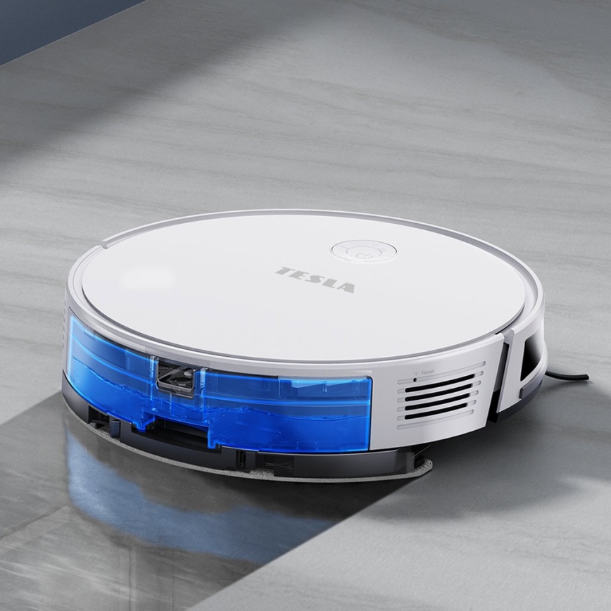 TESLA Electronics RoboStar - Smart robotdammsugare 2i1 2600 mAh Wi-Fi vit + fjärrkontroll