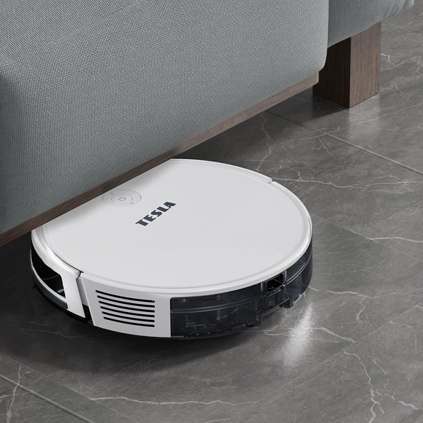 TESLA Electronics RoboStar - Smart robotdammsugare 2i1 2600 mAh Wi-Fi vit + fjärrkontroll