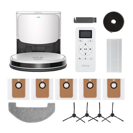 TESLA Electronics RoboStar - Smart robotdammsugare 2i1 2600 mAh Wi-Fi vit + fjärrkontroll