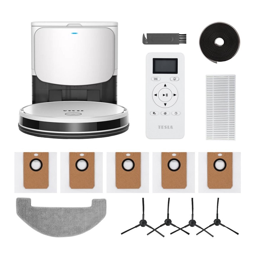 TESLA Electronics RoboStar - Smart robotdammsugare 2i1 2600 mAh Wi-Fi vit + fjärrkontroll