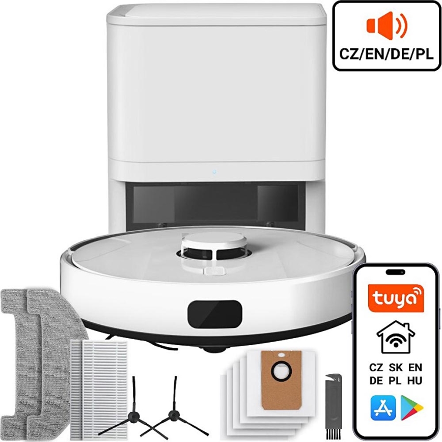 TESLA Electronics RoboStar - Smart robotdammsugare 2i1 2600 mAh Wi-Fi vit