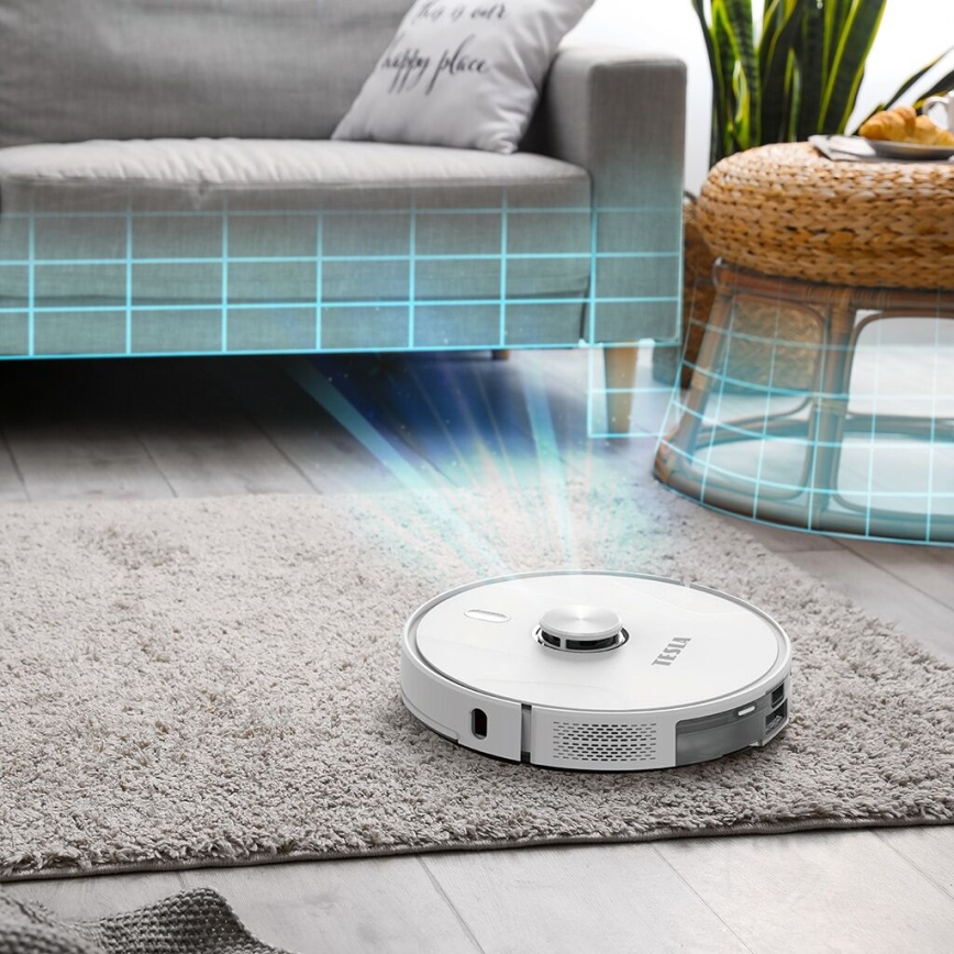 TESLA Electronics RoboStar - Smart robotdammsugare 2i1 2600 mAh Wi-Fi vit