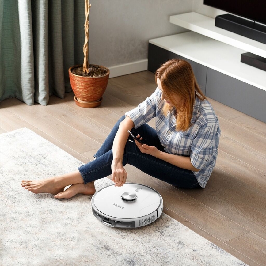 TESLA Electronics RoboStar - Smart robotdammsugare 2i1 2600 mAh Wi-Fi vit