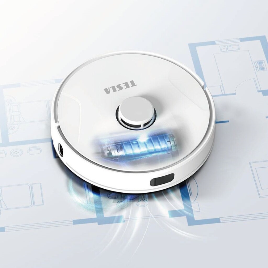 TESLA Electronics RoboStar - Smart robotdammsugare 2i1 2600 mAh Wi-Fi vit