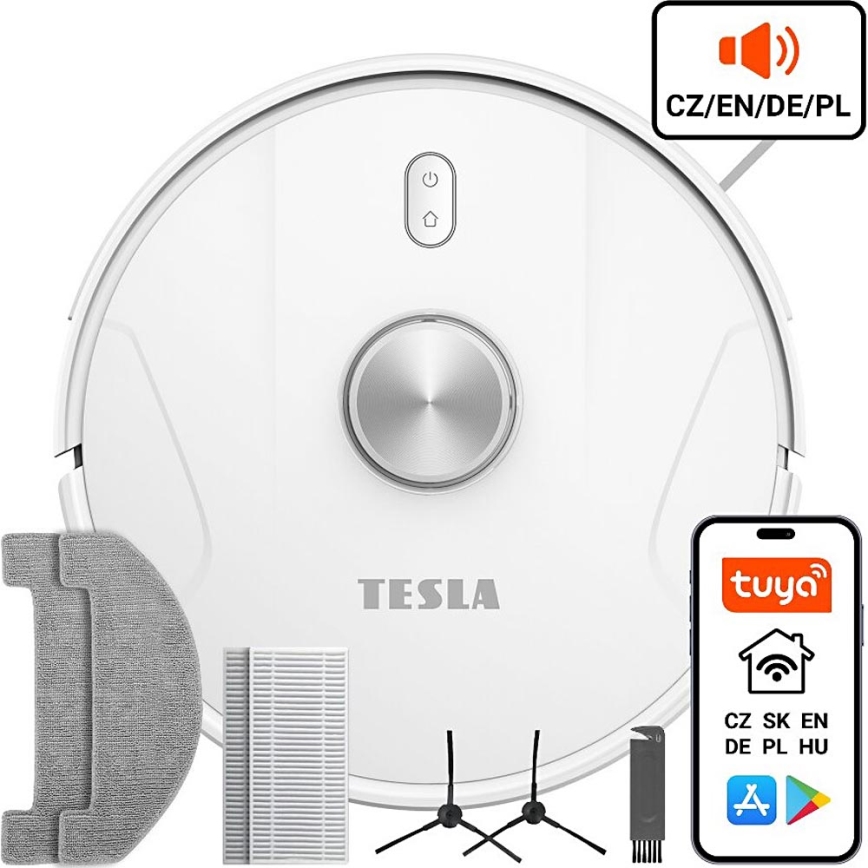 TESLA Electronics RoboStar - Smart robotdammsugare 2i1 2600 mAh Wi-Fi vit