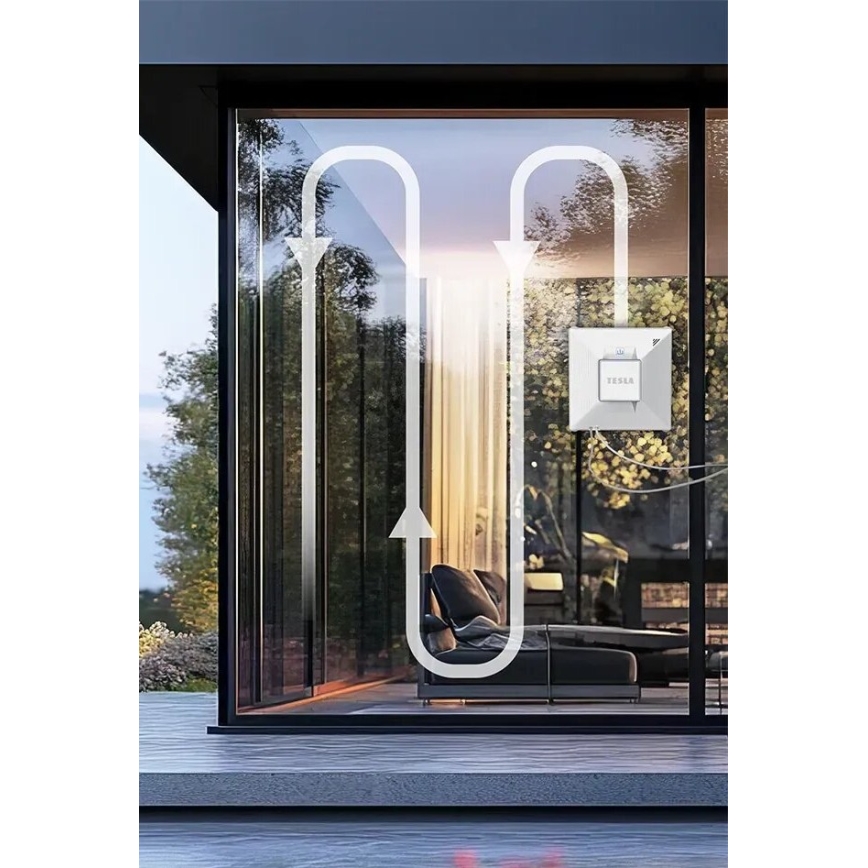TESLA Electronics RoboStar - Smart fönsterrengörare med vattensprutning 72W/230V/650 mAh Wi-Fi + fjärrkontroll