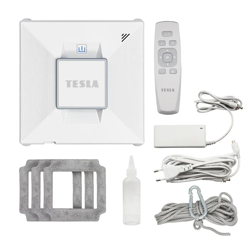 TESLA Electronics RoboStar - Smart fönsterrengörare med vattensprutning 72W/230V/650 mAh Wi-Fi + fjärrkontroll
