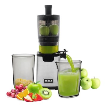 TESLA Electronics SlowJuicer Deluxe - Låghastighets kuicer 250W/230V rostfri/svart