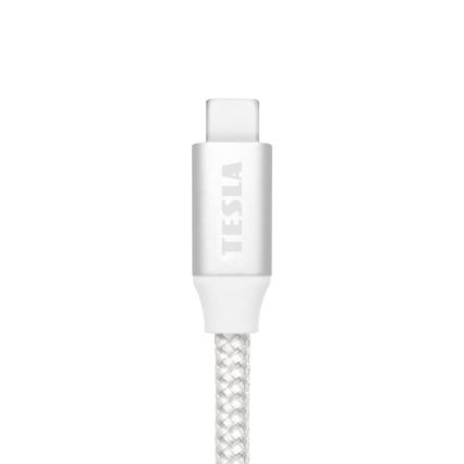 TESLA Electronics - USB-kabel USB-C 3.2 connector Power Delivery 1m 100W vit